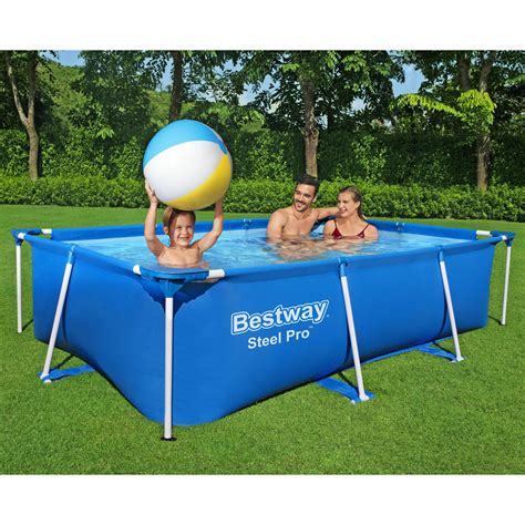 Bestway Steel Pro 85x67x24 Rectangular Above Ground Outdoor Swimming Pool And Reviews Wayfair