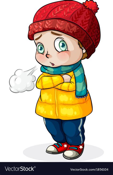 A Caucasian Baby Feeling Cold Royalty Free Vector Image