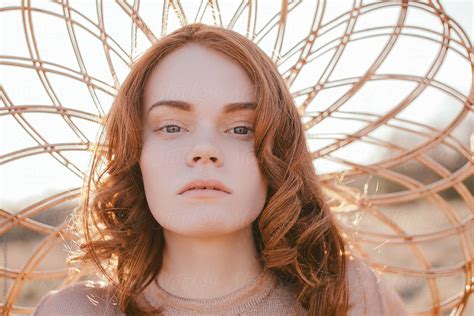 Sunny Portrait With Redhead Female By Sergey Filimonov
