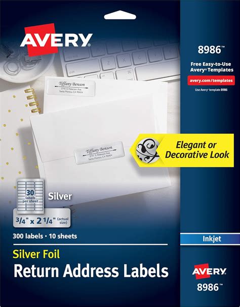 Avery Etiquetas para direcciones para impresoras de inyección de