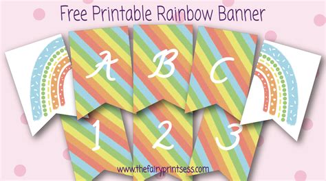 Free Printable Rainbow Banner Printable Templates
