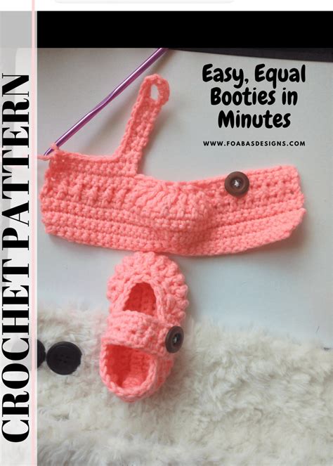 Easy Booties Baby Crochet Pattern Fosbas Designs