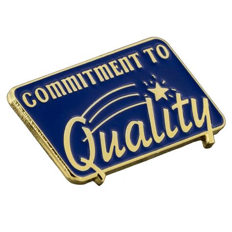 Pinmarts Commitment To Quality Corporate Enamel Lapel Pin You Can