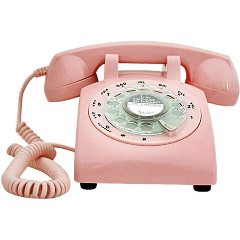 Glodeals 1960s Style Pink Retro Old Fashioned Rotary Dial Telephone