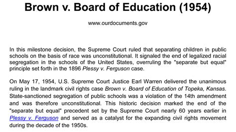 Brown V Board Of Education Summary Paper Brown V Board Of Education