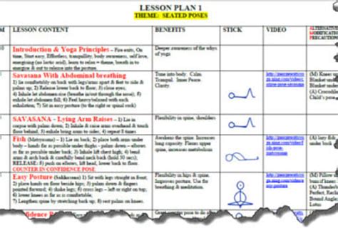 Send You A Yoga Lesson Plan Template In Microsoft Word By