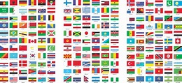 Banderas del mundo con sus nombres en inglés y español - Imagui