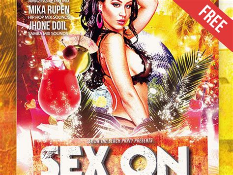 Sex On The Beach Club And Party Free Flyer Psd Template By On Dribbble
