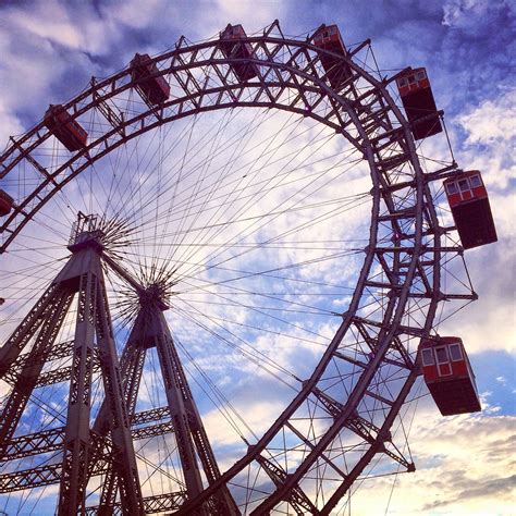 Viennas Riesenrad Ferris Wheel In The Prater Amusement Park Vienna