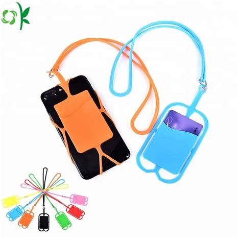 Oksilicone Fashion Silicone Mobile Phone Back Card Holder Wallet