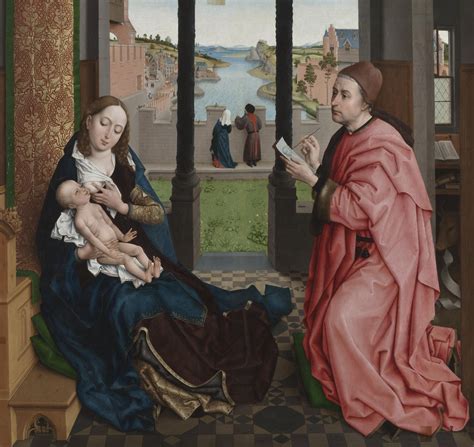 Weyden Rogier Van Der Circa 1399 1464 St Luke Drawing The Virgin The