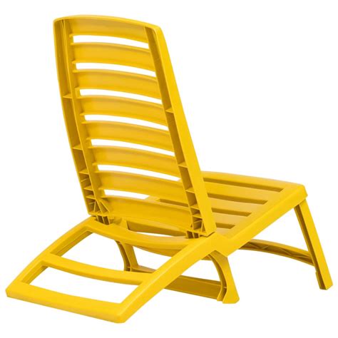 4 pcs Beach Chair Folding Plastic Deck Chair Garden Sea Sun Lounger