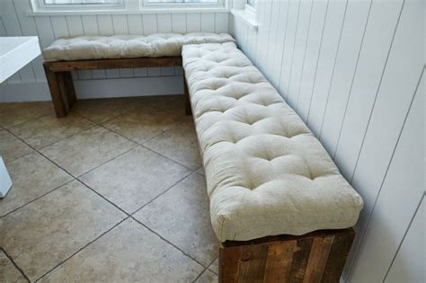 Tufted Wool-Filled Bench Cushion / 3 thick / by TheHomeOfWool … | Bench