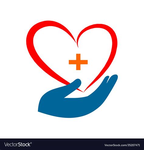 Heart Care Logo Royalty Free Vector Image Vectorstock