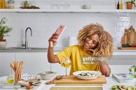 Woman Selfie Food Photos And Premium High Res Pictures Getty Images
