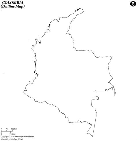 Blank Map Of Colombia Colombia Outline Map