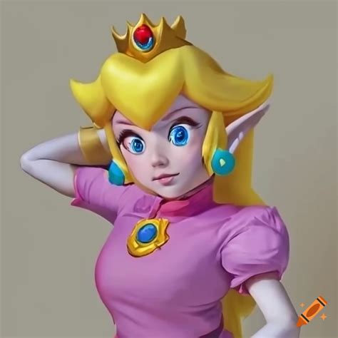 cosplay of link as princess peach on craiyon