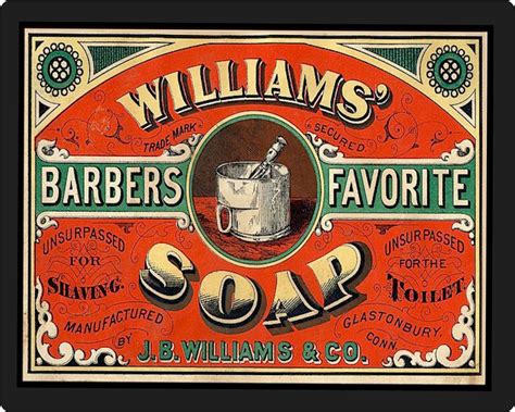 Williams Barbers Favorite Soap Metal Advertising Wall Sign Retro