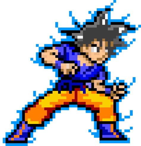 Ultra Instinct Goku Pixel Art Maker