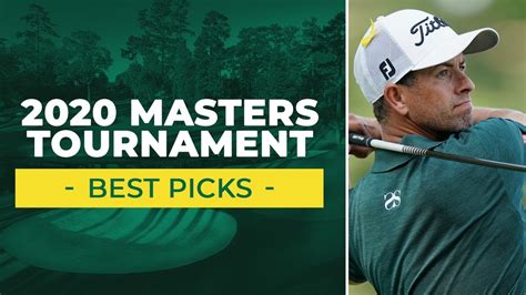 2020 Masters Tournament Picks And Predictions Pga Tour Betting Odds Youtube