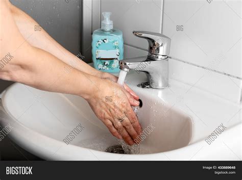 Woman Washes Her Hands Image And Photo Free Trial Bigstock