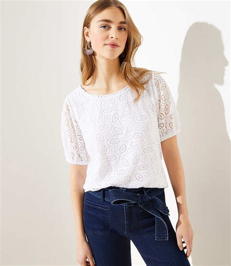 Lace Puff Sleeve Tee | Fashionista clothes, Stylish clothes for women