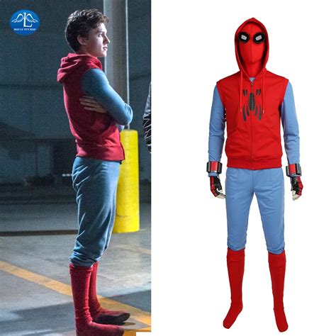 Manluyunxiao Spiderman Homecoming Cosplay Costume Men Full Set