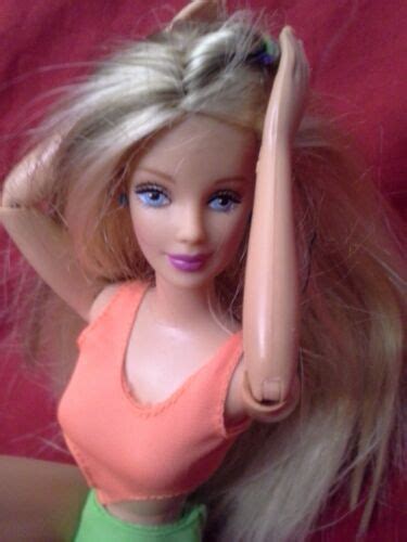 Barbie Doll Nude Blonde Hair Styled With Side Bun Articulated Arms My