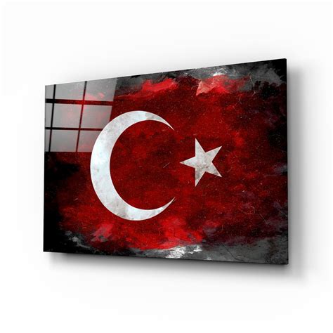 Türk Bayrağı Cam Tablo 100 Müşteri Memnuniyeti