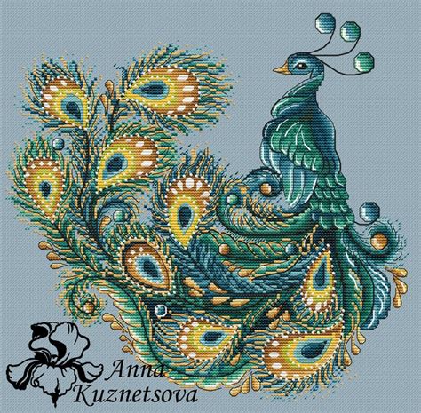 Peacock Cross Stitch Pattern PDF Instant Download Embroidery | Etsy