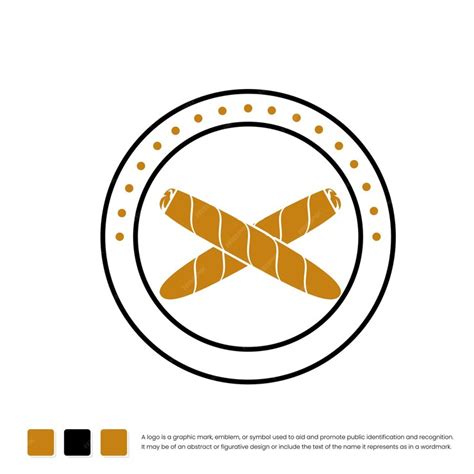Дизайн логотипа сигары сигара в кругу Премиум векторы