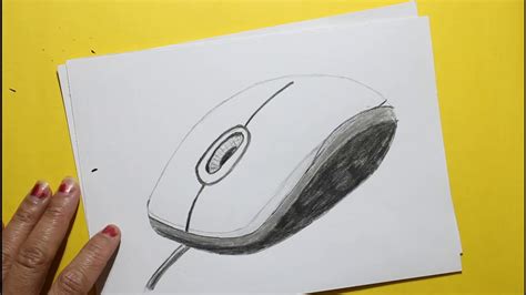 How To Draw A Computer Mouse Very Easy For Beginners Super Easy