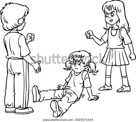 Angry Girls Fighting Illustration Stock Vector Royalty Free
