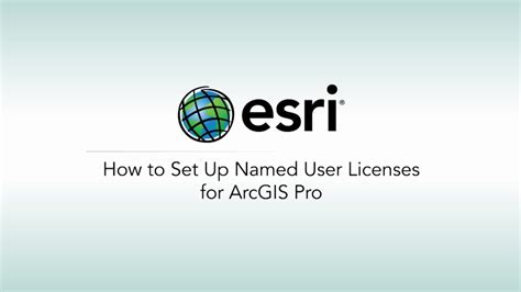 How To Set Up Named User Licenses For Arcgis Pro Youtube