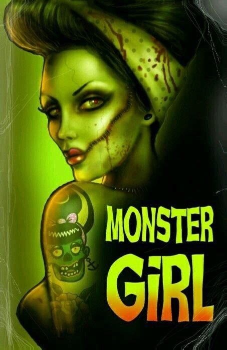 Monster Psychobilly Girl † ~ Rockabilly Art Zombie Art Monster Art