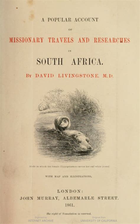 A Popular Account Of Missionary Travels And Researches In South Africa