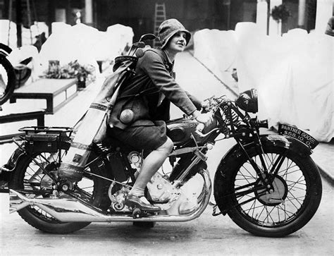 Cool Girls Riding Their Motorbikes Vintage Pre War Photos