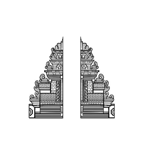 Halaman Unduh Untuk File Gapura Bali Vector Png Yang Ke