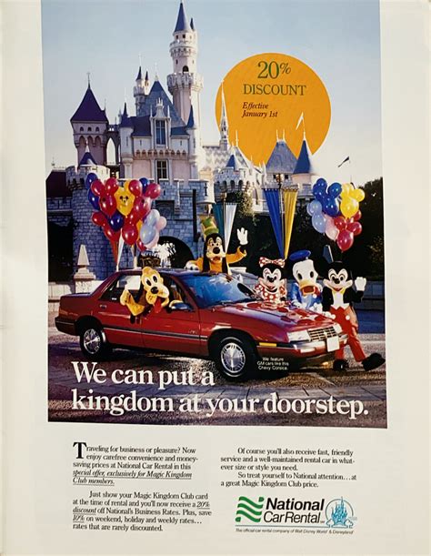 Top 7 Vintage Disney Ads Of Ancient Rental Cars Sitting In Disneyland