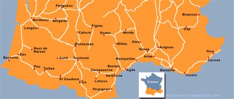 Railways And Train Stations Map For South France France Mediterranean