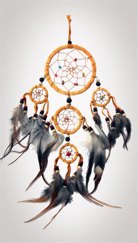 item owg010 5 ring 3 1 2 natural leather dream catcher just dreamcatchers