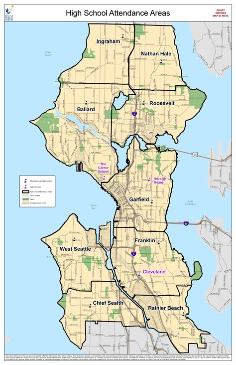 Attendance Area Maps For Seattle Area Map Seattle Map Map