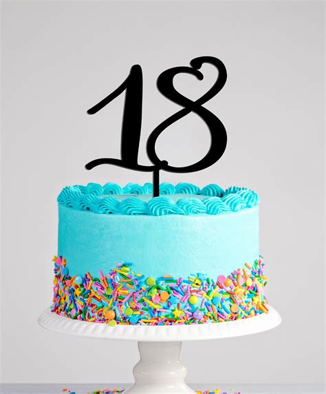 Eighteenth Birthday Cake Topper Hello 18 Cake Topper 18th Etsy Sweden