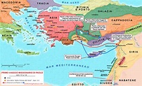 Mappa e Cartina del Primo Viaggio Missionario di Paolo
