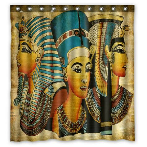phfzk african design shower curtain ancient egyptian parchment artwork polyester fabric