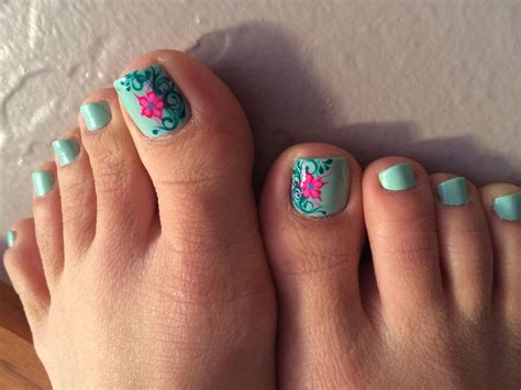Different colors and nail designs can be. spring pedicure ideas | Pedicure with nails design ...