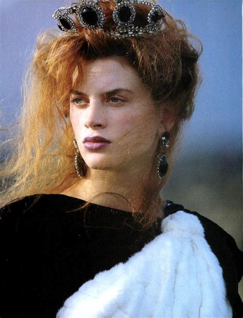 Kristen Mcmenamy By Hans Feurer For Vogue Italy December 1986 Vogue Magazine Model Kristen