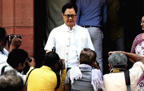 Union Minister Kiren Rijiju At Parliament