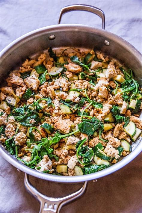 Add 1 pound ground turkey and cook until cooked through and browned, 4 to 6 minutes. Zucchini and Ground Turkey Skillet - The Roasted Root