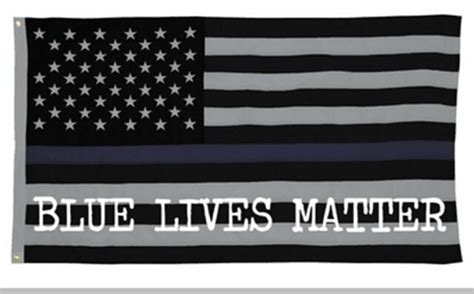 Blue Lives Matter American Flag Black White And Blue 3 By 5 Foot W